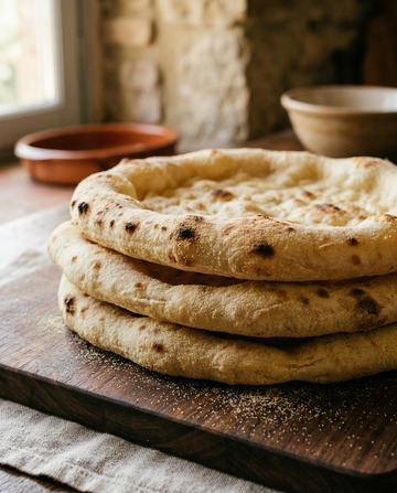 Handmade Italian 12 inch pizza base, hand-stretched dough
