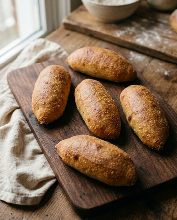 Panini all'olio, handmade Italian olive oil bread rolls